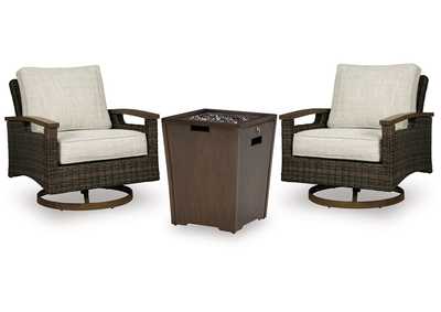 Rodeway South Fire Pit Table and 2 Chairs