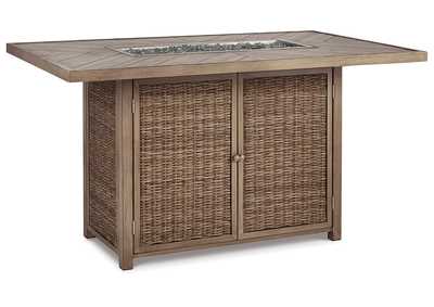 Image for Beachcroft Bar Table with Fire Pit