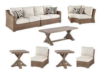 Image for Beachcroft 5-Piece Outdoor Sectional with Coffee Table and 2 End Tables