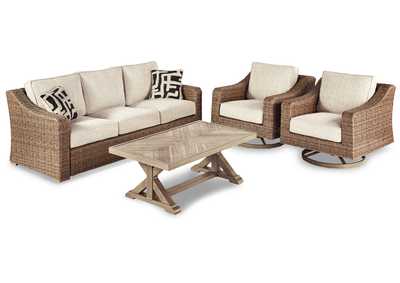 Image for Beachcroft Outdoor Sofa and 2 Chairs with Coffee Table