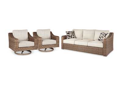 Image for Beachcroft Outdoor Sofa with 2 Lounge Chairs