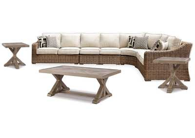 Image for Beachcroft 5-Piece Outdoor Sectional with Coffee Table and 2 End Tables