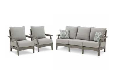 Visola Outdoor Sofa with 2 Lounge Chairs,Outdoor By Ashley