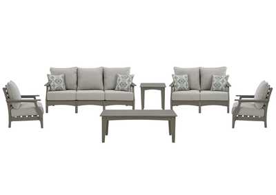 Image for Visola Outdoor Sofa and Loveseat with 2 Lounge Chairs and End Table