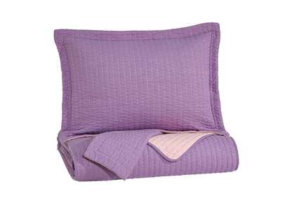 Image for Dansby Lavender/Pink Full Coverlet Set