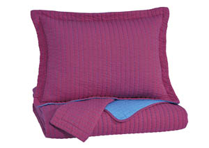 Image for Dansby Magenta/Aqua Full Coverlet Set