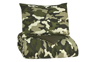 Image for Dagon Khaki/Tan/Green Twin Comforter Set