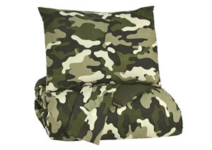 Image for Dagon Khaki/Tan/Green Full Comforter Set