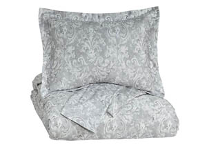 Image for Daniyah Gray King Duvet Cover Set