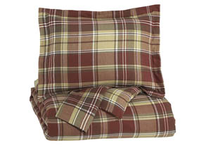 Image for Danail Red/Gold/Green King Duvet Cover Set