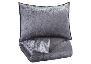 Image for Rosemaria Dark Gray King Comforter Set