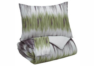 Image for Agustus Gray/Green King Comforter Set
