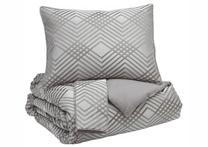 Image for Anjelita Pewter King Comforter Set