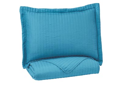 Image for Raleda Turquoise Twin Coverlet Set