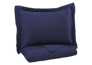 Image for Raleda Navy Twin Coverlet Set