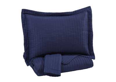 Image for Raleda Navy Full Coverlet Set