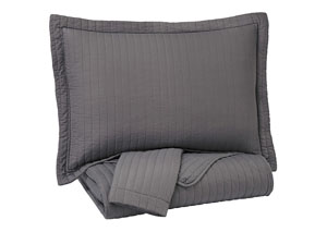 Image for Raleda Gray Full Coverlet Set