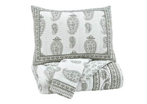 Image for Almeda Gray Queen Coverlet Set