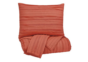 Image for Solsta Coral King Coverlet Set