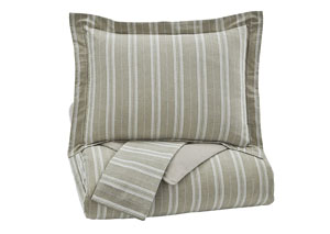 Image for Navarre White/Natural King Duvet Cover Set