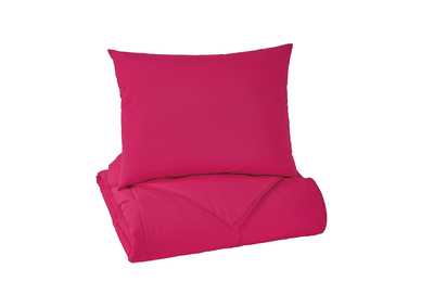Image for Plainfield Magenta Twin Comforter Set