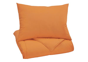 Image for Plainfield Orange Twin Comforter Set