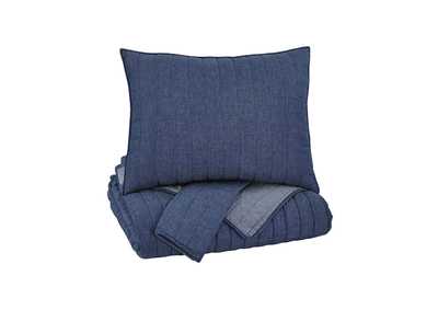 Image for Capella Denim Full Quilt Set