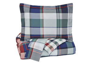 Image for Mannan Plaid Full Comforter Set