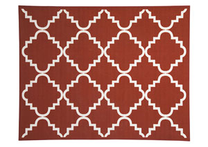 Image for Bandele Orange/White Medium Rug