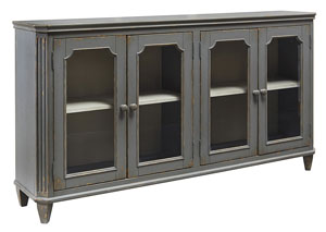 Image for Mirimyn Antique Gray 4 Door Accent Cabinet