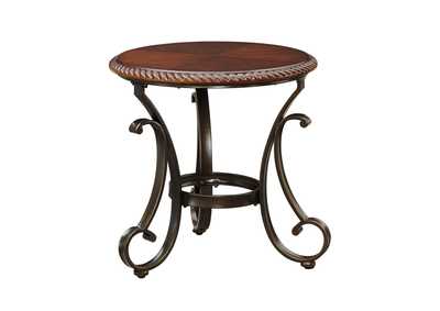 Image for Gambrey Reddish Brown Round End Table