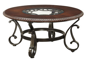 Image for Gambrey Reddish Brown Round Cocktail Table