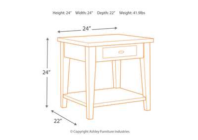 Branbury End Table,Direct To Consumer Express