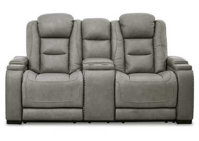 The Man-Den Power Reclining Loveseat with Console,Signature Design By Ashley