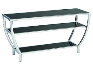 Image for Blasney Black/Chrome Finish TV Stand