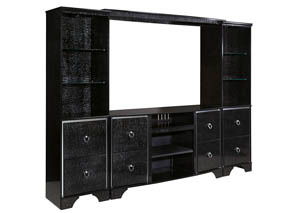 Image for Amrothi Black Large Entertainment Center