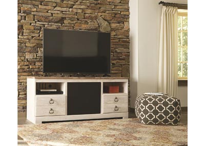 Image for Willowton Whitewash Large TV Stand w/Large Integrated Audio