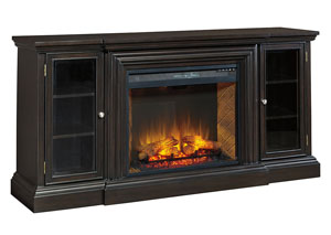 Image for Carlyle Almost Black Extra Large TV Stand w/Fireplace Option