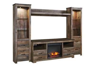 Image for Trinell 4-Piece Entertainment Center with Fireplace
