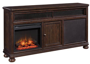 Image for Gerlane Dark Brown Extra Large TV Stand w/Fireplace and Large Integrated Audio