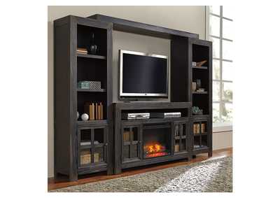 Image for Gavelston Black Entertainment Center w/ LED Fireplace Insert