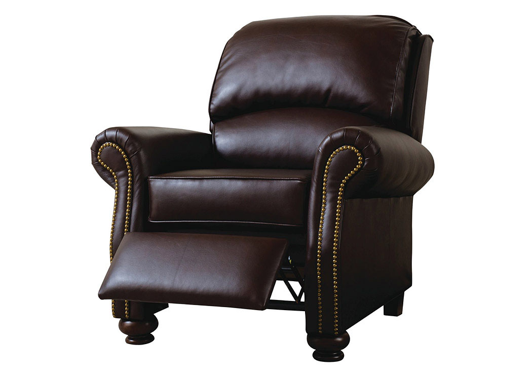 Bomber Chocolate Back Reclining Chair,Hughes Furniture