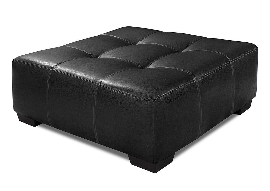 933 Jefferson Black Cocktail Ottoman,Atlantic Bedding & Furniture