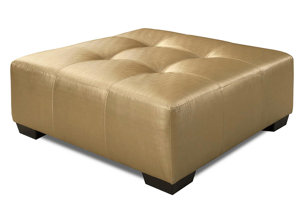 933 Shimmer Gold Cocktail Ottoman,Atlantic Bedding & Furniture