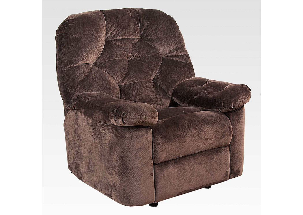 Olympian Chocolate Microfiber Rocker Recliner,Hughes Furniture