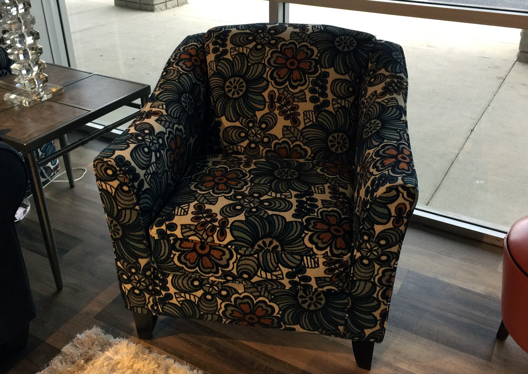 Addison Navy/Darling Blue Accent Chair ,Atlantic Bedding & Furniture