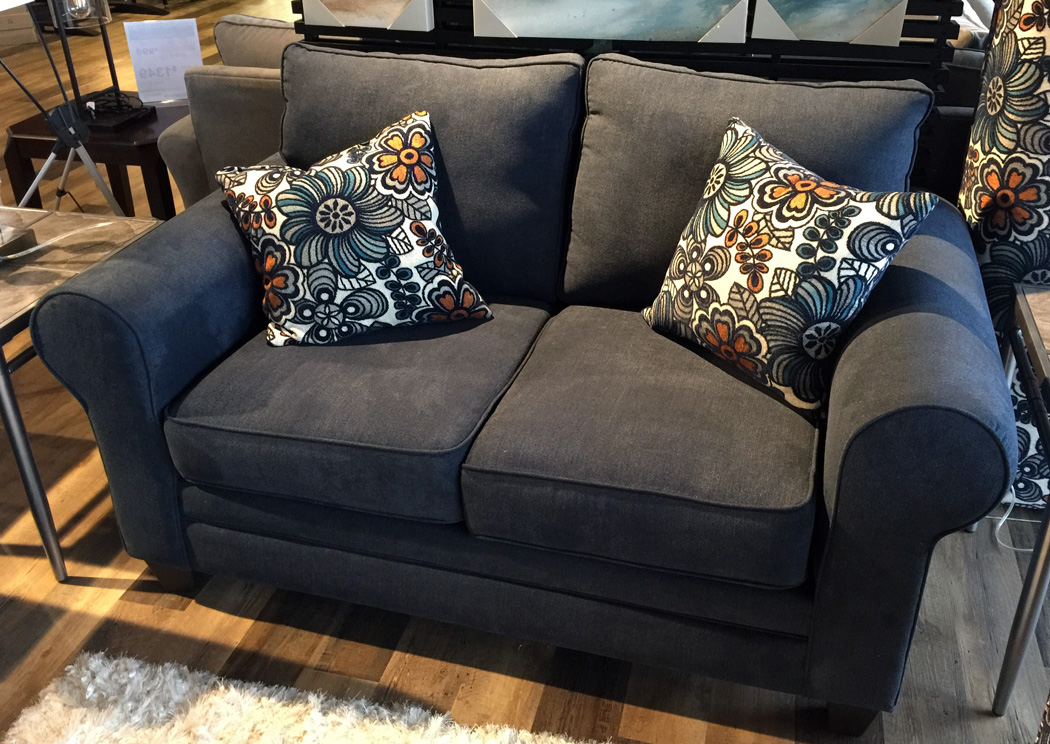 Addison Navy/Darling Blue Loveseat ,Atlantic Bedding & Furniture