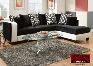 Image for Implosion Black Sectional w/ Right Facing Chaise 