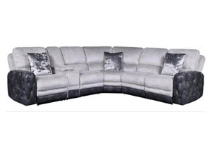 Image for Gene Grey Power Touch 6-Piece Reclining Sectional