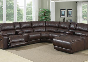 Image for Agnes Walnut 7 Piece Sectional 